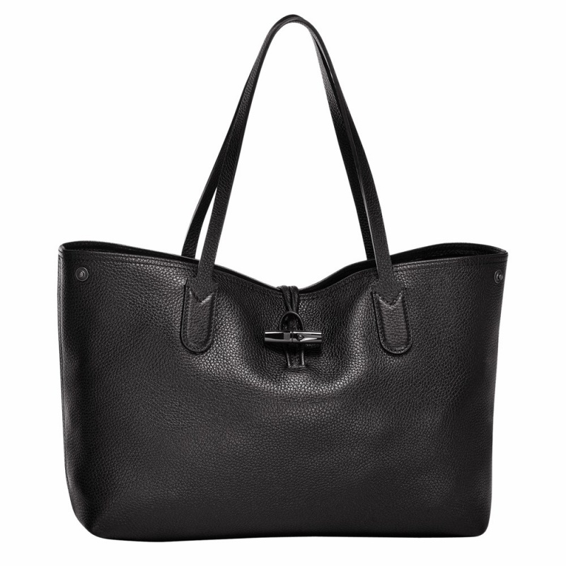 Black Longchamp Roseau Essential L Women's Shoulder Bags